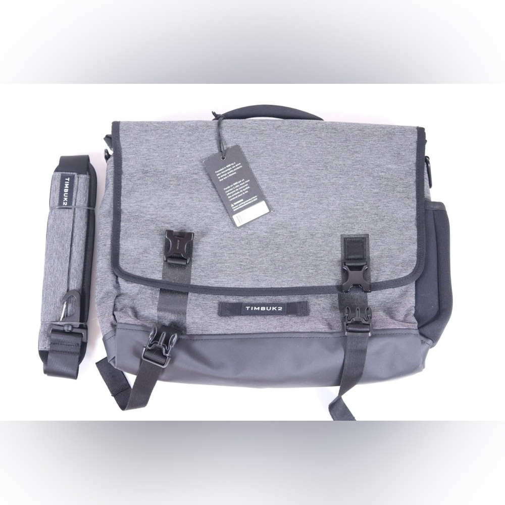 Timbuk2 Closer Case Laptop Briefcase Messenger Bag Gray Crossbody 15.5x13”
